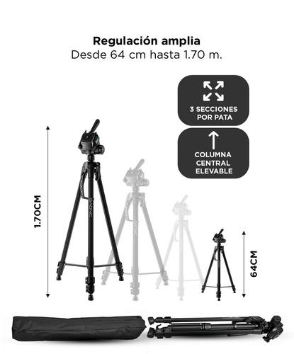 Trípode Gadnic Profesional de Aluminio Regulable 064 a 170mts Hasta 3kg - 2