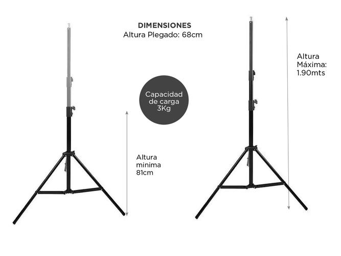 Tripode Gadnic Estudio 2 mts + Sombrilla 40