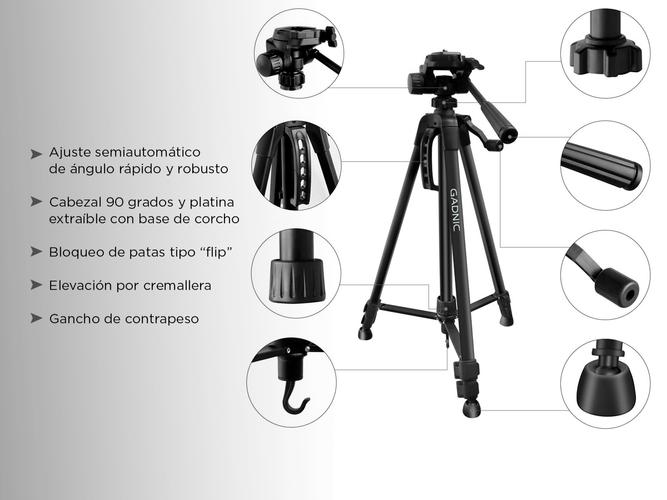 Trípode GADNIC TRIPODE4 Aluminio Regulable Usado - 4