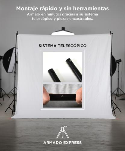 Soporte Porta Fondo Gadnic Profesional con Infinito Blanco - 3
