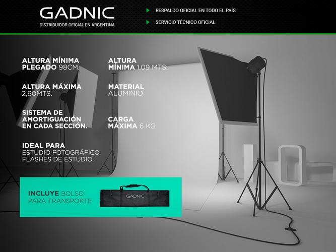 Tripode Gadnic T-8 Para Iluminadores 26 Mts - 1