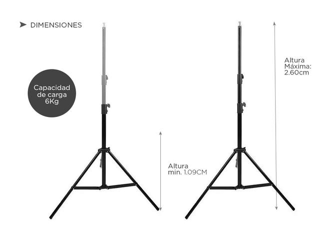 Tripode Gadnic T-8 Para Iluminadores 26 Mts - 4