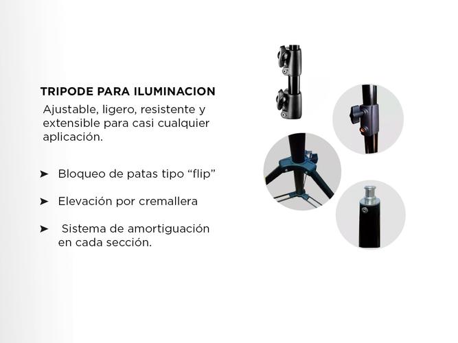 Kit Tripode Gadnic Estudio 1.90mts + Sombrilla 40
