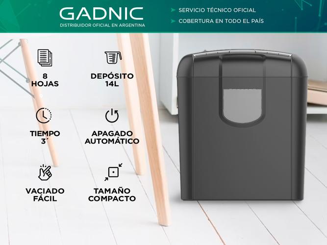 Trituradora de Papeles Gadnic Tarjetas Plásticos  - 1