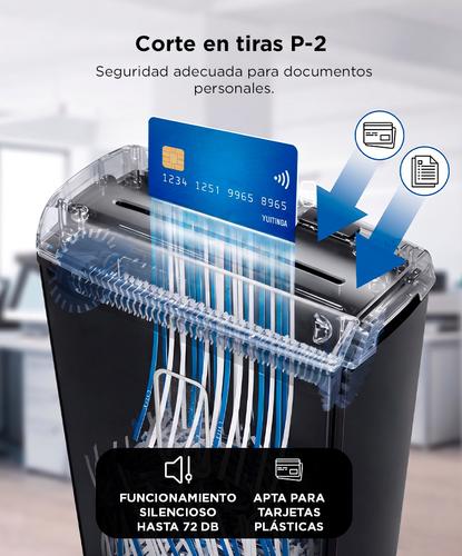 Trituradora de Papel Gadnic 6 hojas P2 Capacidad 12 Litros  Outlet - 2
