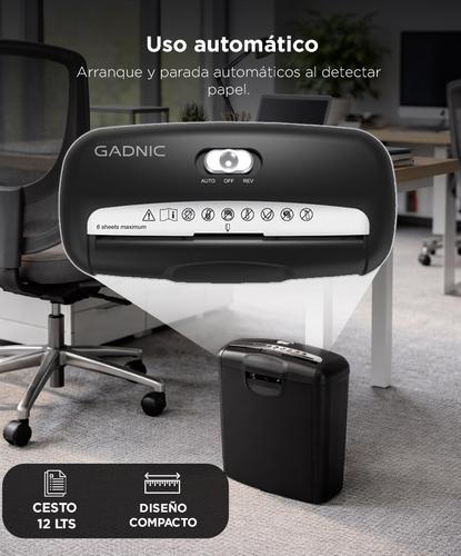 Trituradora de Papel Gadnic 6 hojas P2 Capacidad 12 Litros  - 3