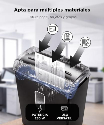 Trituradora de Papel Gadnic Corte Cruzado P 4 Capacidad 8 Litros  - 2