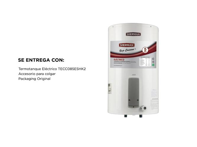 Termotanque Eléctrico Sherman TECC085 85 Litros de Colgar Conexión Inferior - 4