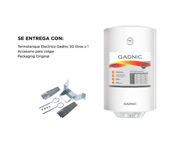 Termotanque Eléctrico Gadnic TE-5000 50Lts Conexión inferior de Colgar  - 4