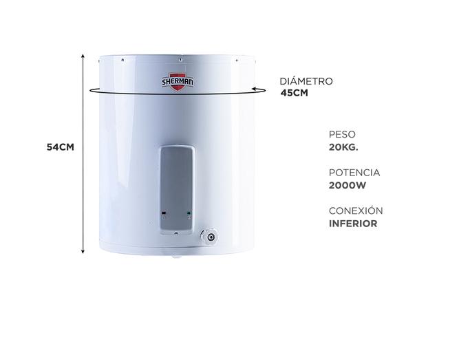 Termotanque Eléctrico Sherman TECC055ESHK2 55 Litros De Colgar Conexión Inferior - 3