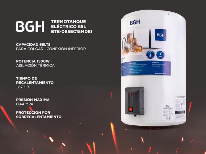 Termotanque Eléctrico BGH 65 Litros Bte-065ec15md - 1