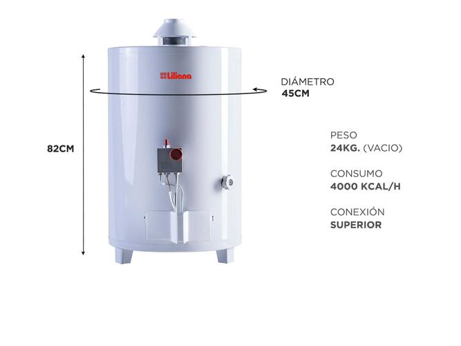 Termotanque Multigas Liliana TMG50 De Pie 50Lt Conexión Superior - 3