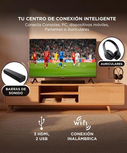 Smart TV Gadnic 32” HD Panel IPS Android TV Pulgadas Bluetooth WiFi Triple HDMI Doble USB Sonido Estéreo 20W  - 3