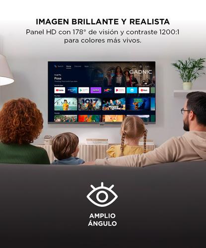 Smart TV Gadnic 32” HD Panel IPS Android TV Pulgadas Bluetooth WiFi Triple HDMI Doble USB Sonido Estéreo 20W  - 4