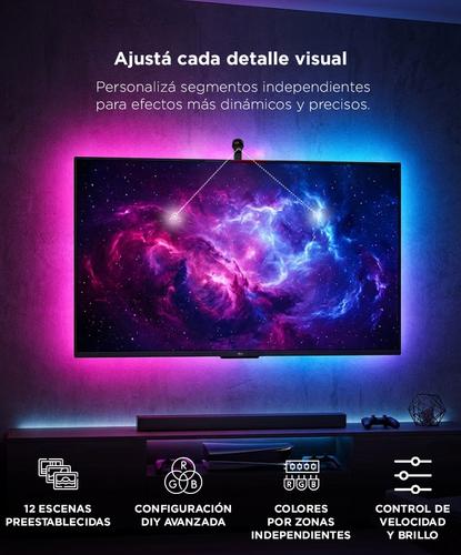 Tira Led Luz Led Gadnic Inteligente Ambilight Para TV de 50” a 75” 5 Mts - 3