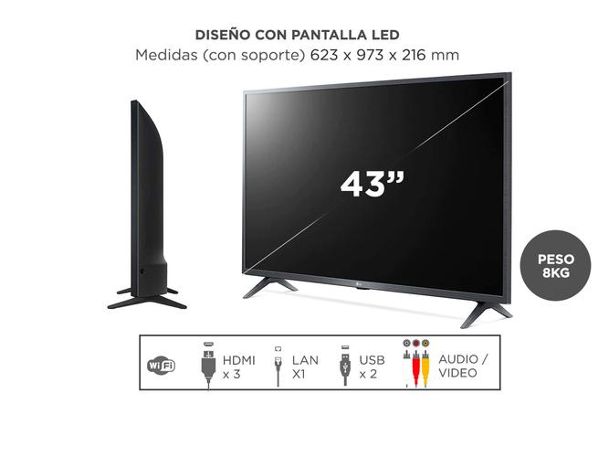 Smart Tv LG 43 FHD ThinkQ AI LM6350PSB Magic Control - 5