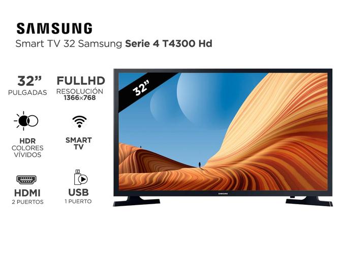  Smart TV 32 Samsung Serie 4 T4300 Hd - 1