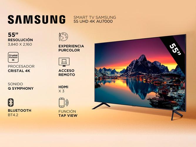 Smart Tv Samsung 55 UHD 4K AU7000 Crystal  - 1