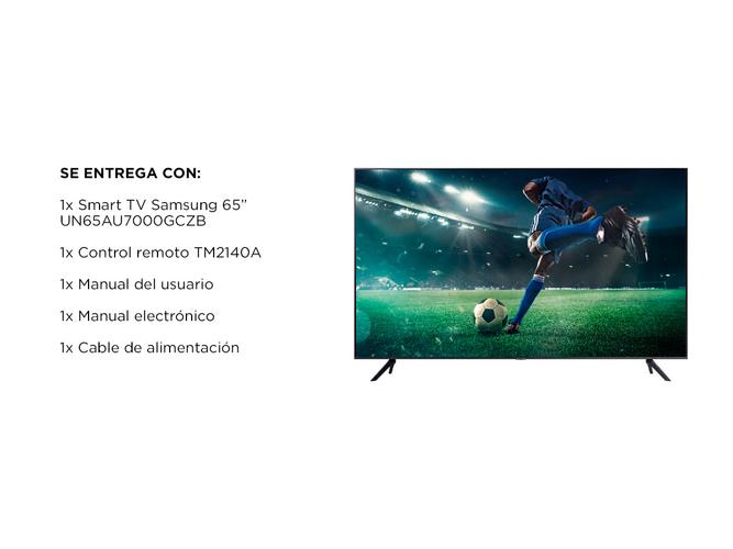 Smart TV Samsung Series 7 UN65AU7000GCZB LED 4K 65