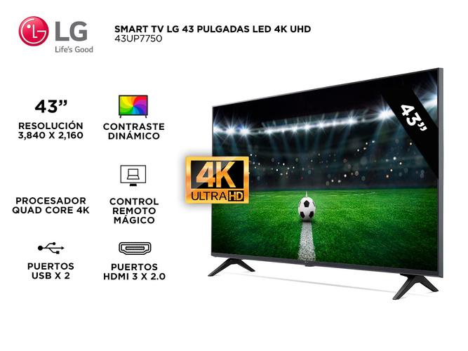 SMART TV LG 43 PULGADAS LED 4K UHD 43UP7750 - 1