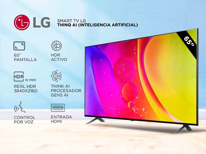 Smart TV LG NanoCell 65 Pulgadas NANO80 4K ThinQ AI  - 1