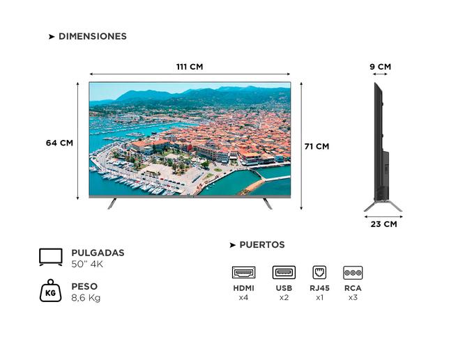 Smart TV Noblex DR50X7550 LED Android TV 4K 50 pulgadas - 4