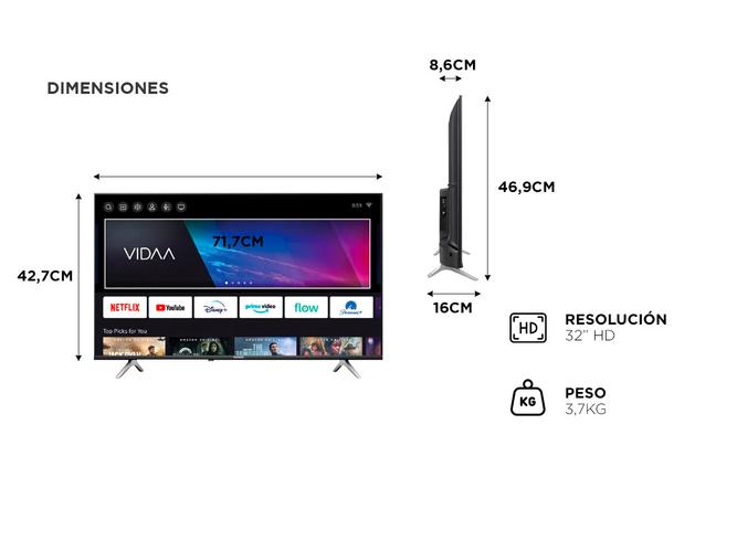 Smart TV LED HD 32 Telefunken VIDAA TK3223H5 - 4