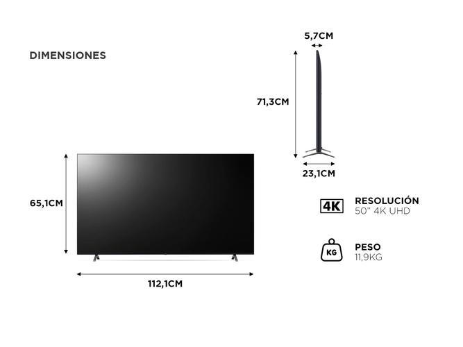 Smart TV LG 50 4K UHD ThinQ 50UQ801 - 4