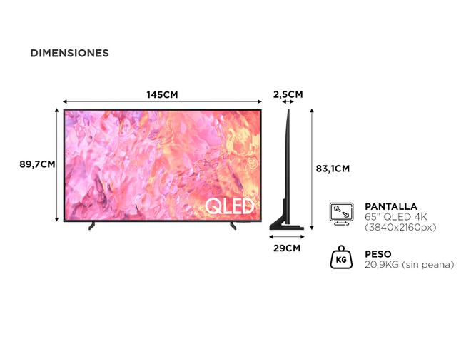Smart TV Samsung 65 QLED 4K Serie Q65C - 3