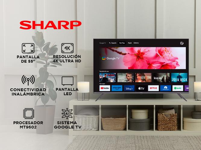 SMART TV 55 LED SHARP GOOGLE 4T-C55FL6L - 1