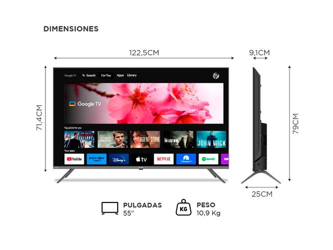 SMART TV 55 LED SHARP GOOGLE 4T-C55FL6L - 4