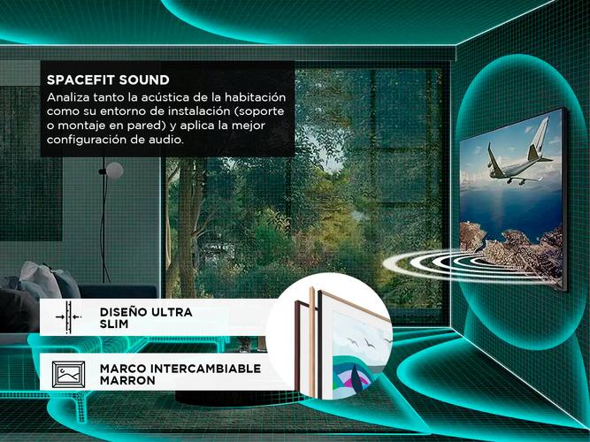 SMART TV 65 SAMSUNG LS03MARCO THE FRAME MARRON QN65LS03AAGCZBC - 3
