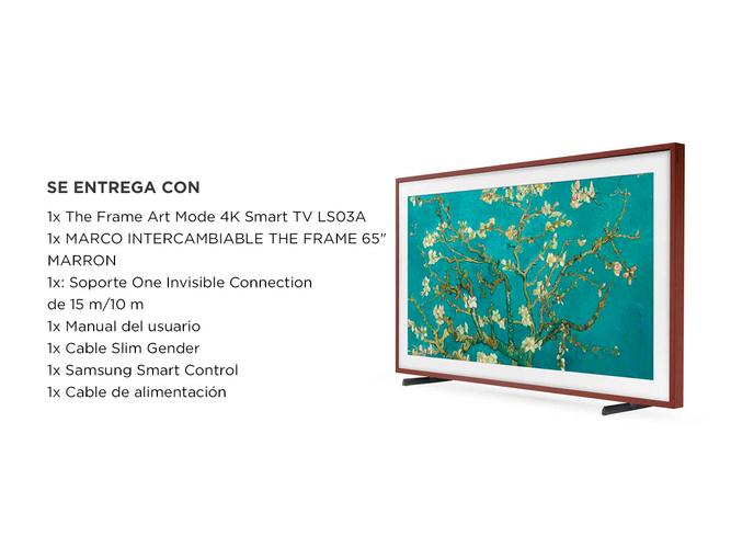 SMART TV 65 SAMSUNG LS03MARCO THE FRAME MARRON QN65LS03AAGCZBC - 6