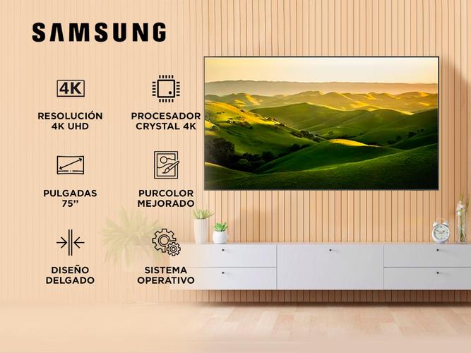SMART TV 75 SAMSUNG Crystal UHD SERIE DU7000 UN75DU7000GCZB 4K - 1