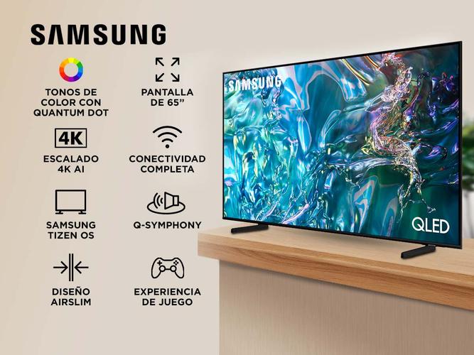 Smart TV 65 Samsung QLED 4K Q65D Tizen OS Diseño AirSlim - 1
