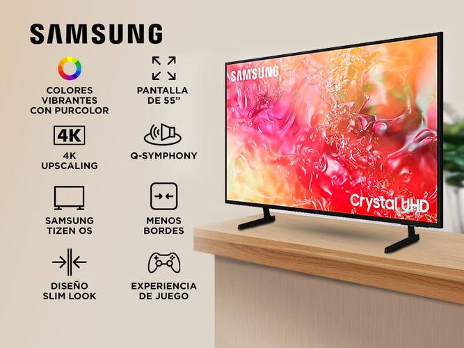 Smart TV 55 Samsung Crystal UHD DU7000 4K Tizen OS - 1