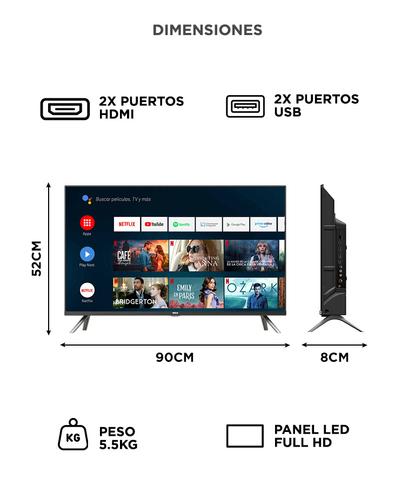 Smart TV RCA 40 Full HD Google TV R40GL100 Asistente Google Wi-Fi Bluetooth Chromecast Integrado  Outlet - 5