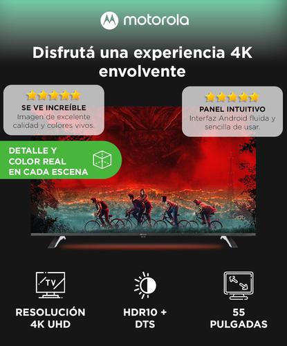 Televisor Smart Tv Motorola MT5510 55 Pulgadas 4K UHD Android Tv 3 HDMI WiFi Bluetooth - 1