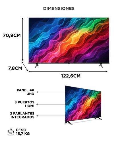 Televisor Smart Tv Motorola MT6510 65 Pulgadas 4K UHD Google Tv 60 Hz Wifi Bluetooth - 5