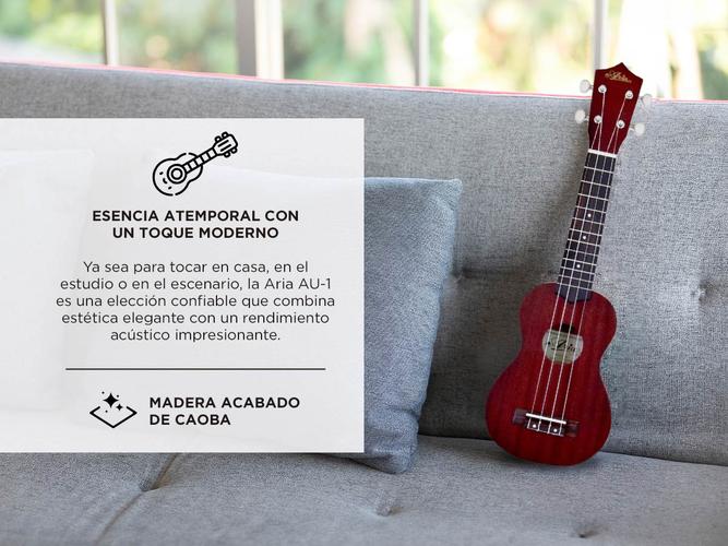 Ukelele Profesional Aria Soprano AU1  - 3