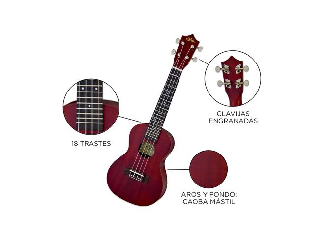 Ukelele Profesional Aria Soprano ACU1 Caoba - 4