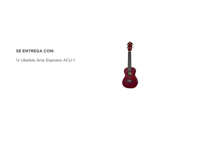Ukelele Profesional Aria Soprano ACU1 Caoba - 5
