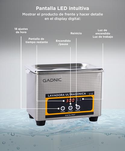 Batea Lavadora Ultrasonica Gadnic Con Temporizador  - 3