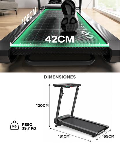 Cinta Para Correr Inteligente UREVO Foldi 3S Con Escritorio Ajustable Inclinación 9% App - 5