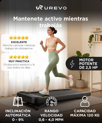 Cinta Caminadora Inteligente UREVO SpaceWalk 3S Inclinación 9% Con App - 1