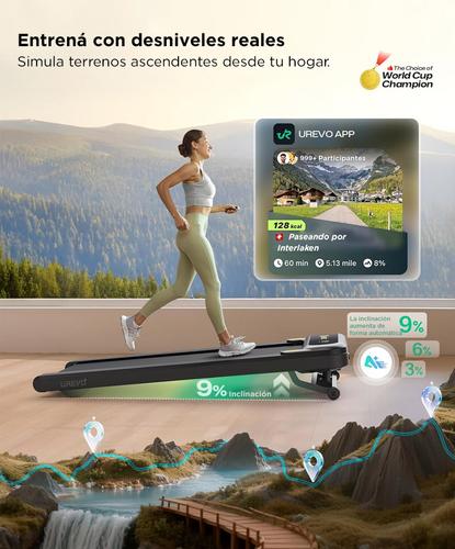 Cinta Caminadora Inteligente UREVO SpaceWalk 3S Inclinación 9% Con App - 2