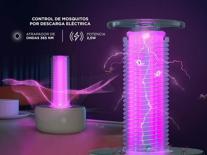 Lámpara Led Gadnic MT1022 Mata Mosquitos Moscas Insectos Silencioso Usb - 2