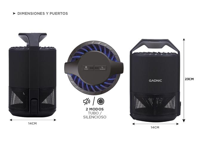  Lámpara Led Gadnic MT2022 Mata Mosquitos Moscas Insectos Silencioso Usb - 5