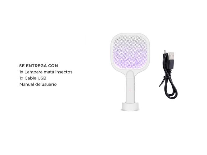 Raqueta Paleta Gadnic Mata Mosquitos Moscas Recargable Usb - 5
