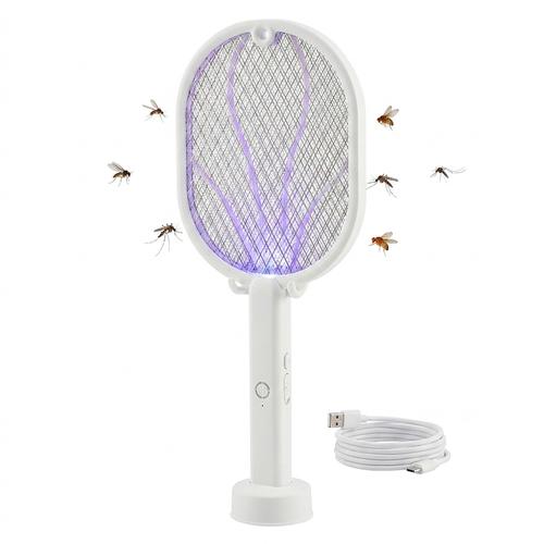 Raqueta Paleta Mata Moscas Mosquitos Recargable Usb dual Trampa insectos - 0
